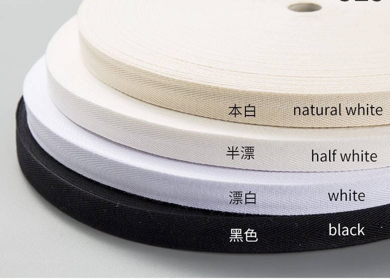 100% Cotton Twill Herringbone Ribbon for Wrapping Gifts