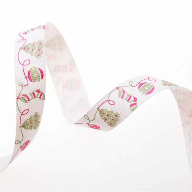 Custom Printed Cotton Ribbon for Wrapping Gift