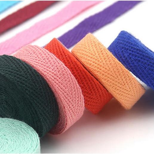 100% Cotton Twill Herringbone Ribbon for Wrapping Gifts
