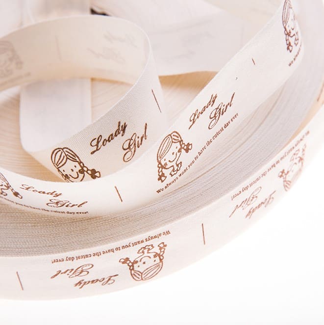 Custom Printed Cotton Ribbon for Wrapping Gift