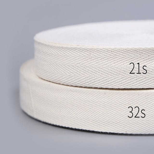 100% Cotton Twill Herringbone Ribbon for Wrapping Gifts